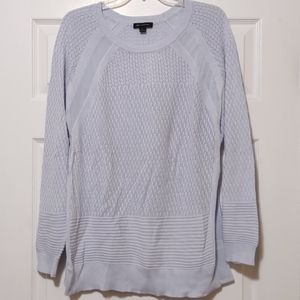 H by Halston Powder Light Blue Knit Top